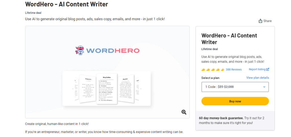 WordHero-AI-Content-Writer-AppSumo