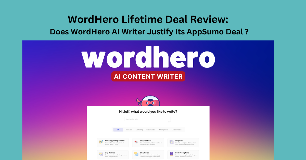 WordHero Lifetime Deal Review - SaaS LTD Deals