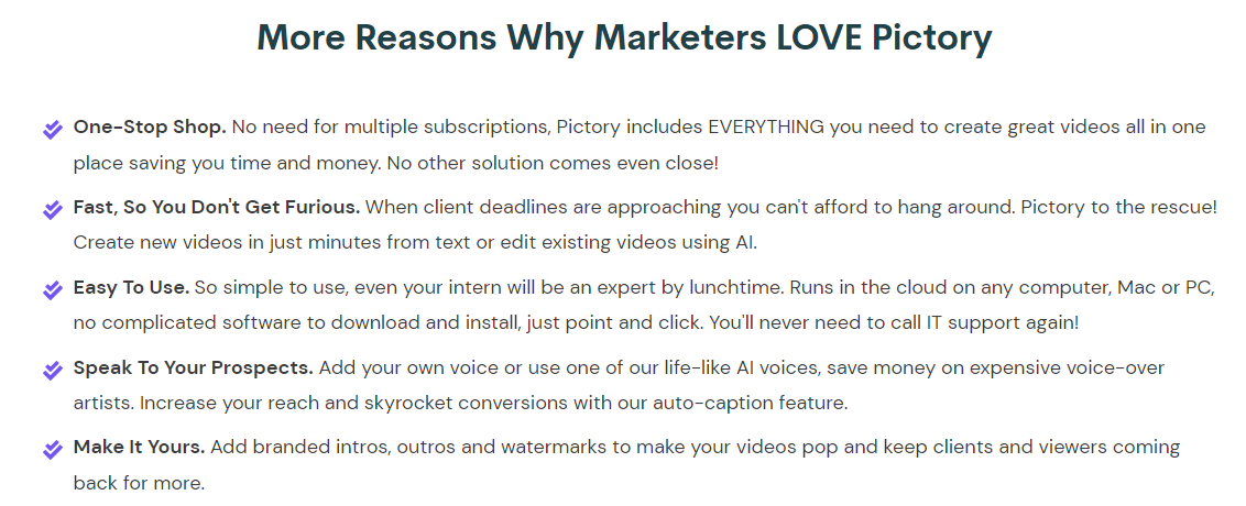 Reasons Why Marketers LOVE Pictory
