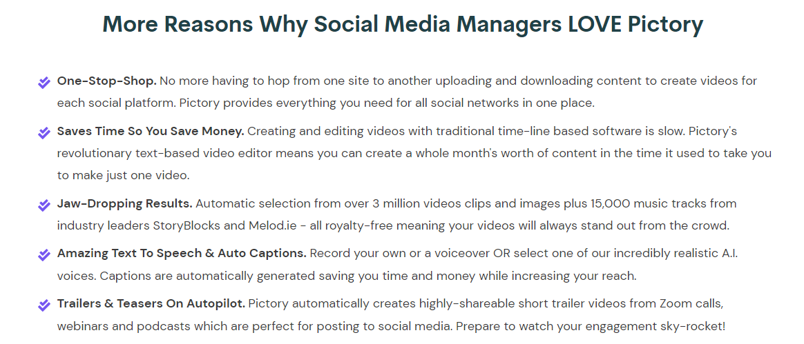 Reasons Why Social Media Managers LOVE Pictory
