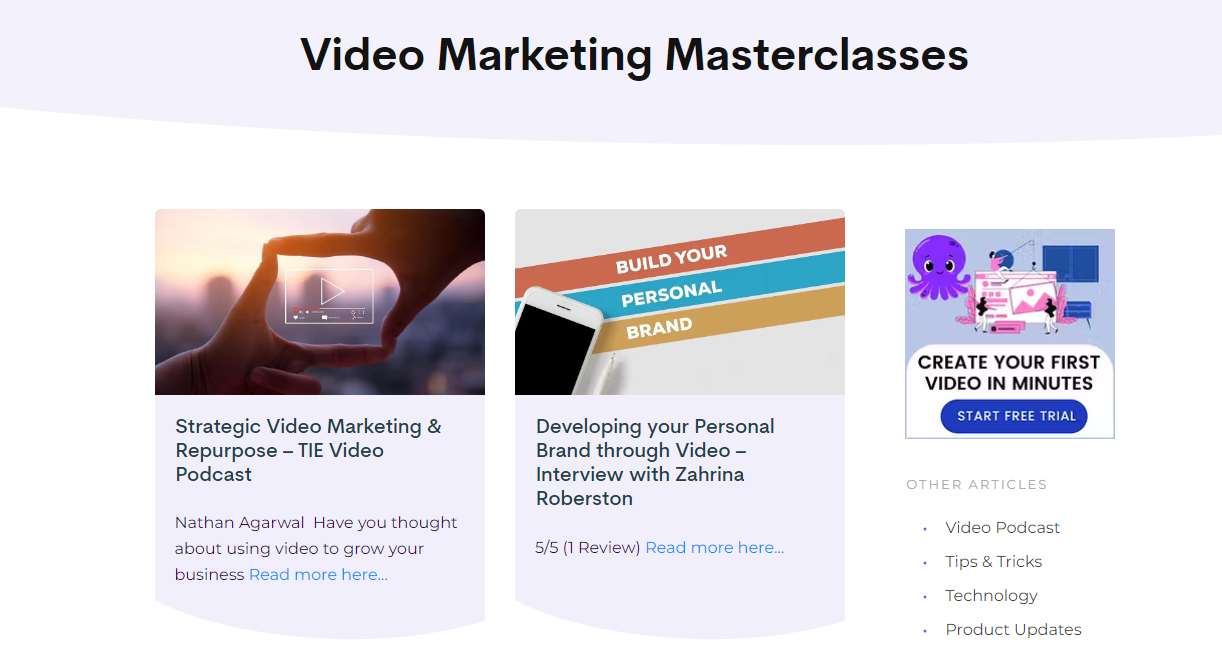 Video Marketing Masterclasses and Case Studies