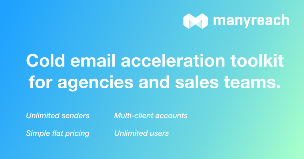 Manyreach Cold Email Outreach Tools Lifetime Deal