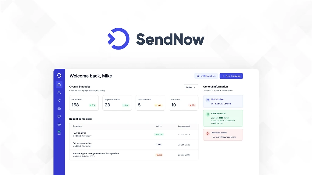 SendNow Cold Email Outreach Tools Lifetime Deal