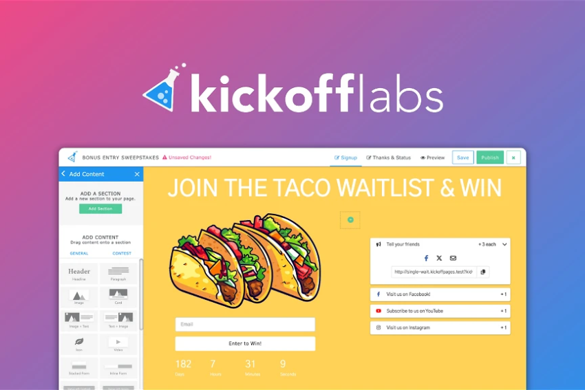 KickoffLabs Lifetime Deal